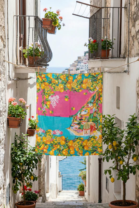 Eșarfă Positano cu lămâi