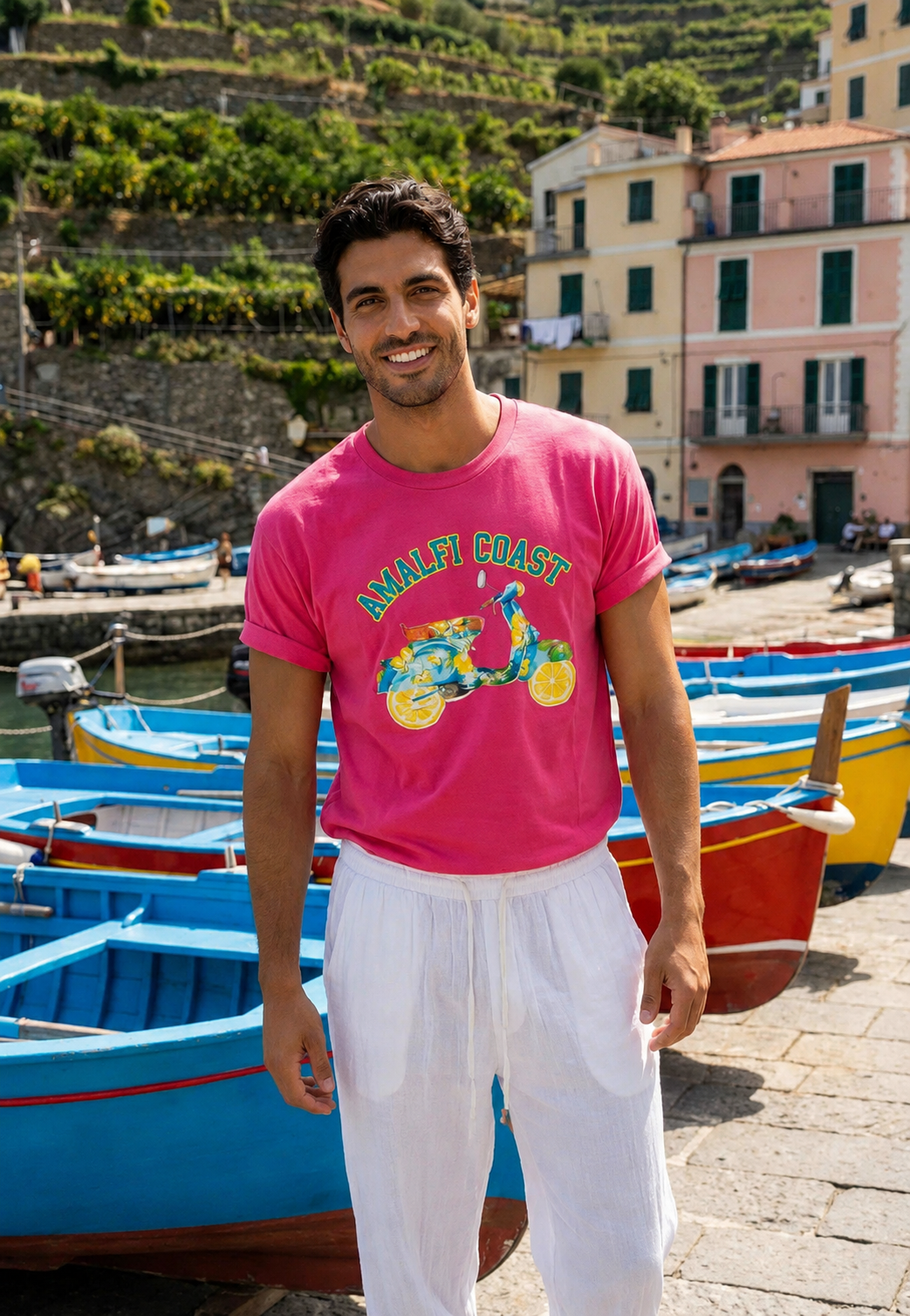Tricou „Amalfi Coast Vespa” – Antica Sartoria