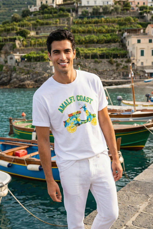 Tricou „Amalfi Coast Vespa” – Antica Sartoria