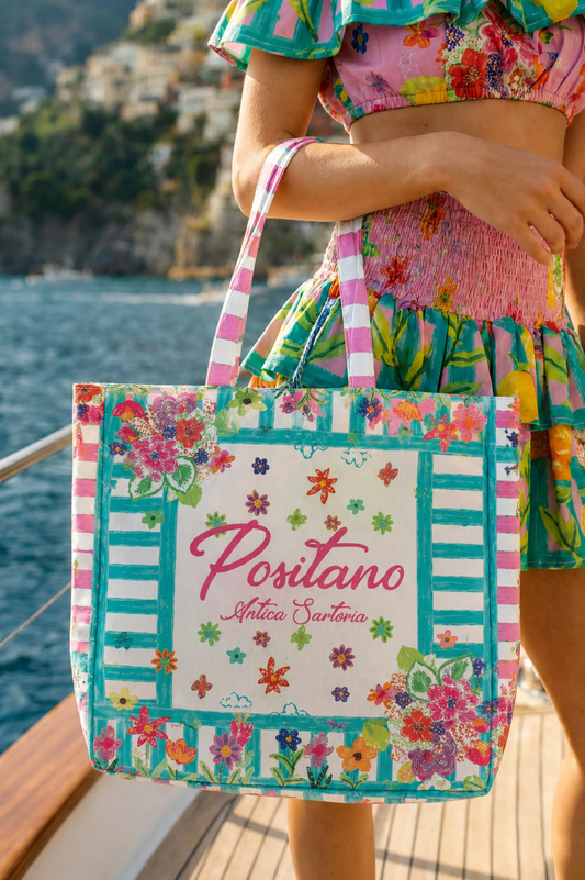 Geantă Shopper „Positano Fiori” 